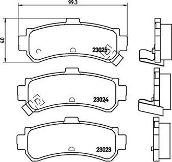 Magneti Marelli 363700456035 - Тормозные колодки, дисковые, комплект unicars.by