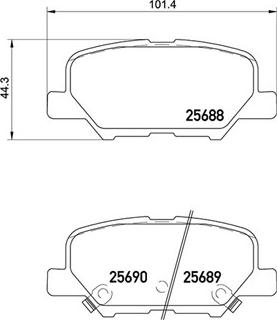 Magneti Marelli 363700461111 - Тормозные колодки, дисковые, комплект unicars.by