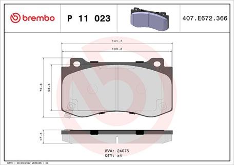 Magneti Marelli 363700411023 - Тормозные колодки, дисковые, комплект unicars.by