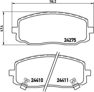 Magneti Marelli 363700430032 - Тормозные колодки, дисковые, комплект unicars.by