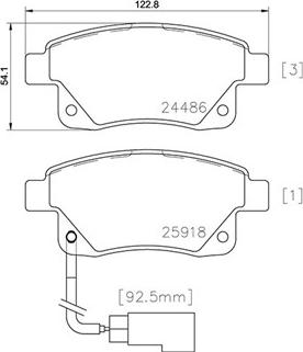 Magneti Marelli 363700424066 - Тормозные колодки, дисковые, комплект unicars.by