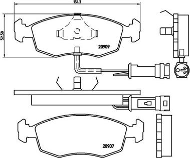 Magneti Marelli 363700424007 - Тормозные колодки, дисковые, комплект unicars.by