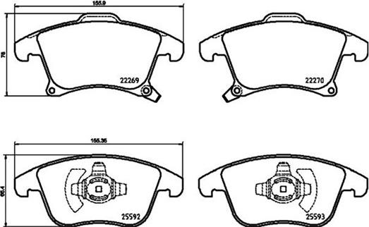 Magneti Marelli 363700424173 - Тормозные колодки, дисковые, комплект unicars.by