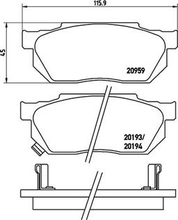 Magneti Marelli 363700428008 - Тормозные колодки, дисковые, комплект unicars.by