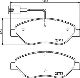 Magneti Marelli 363700423145 - Тормозные колодки, дисковые, комплект unicars.by