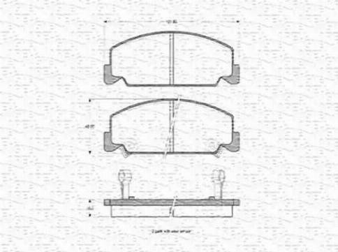 Magneti Marelli 363702160904 - Тормозные колодки, дисковые, комплект unicars.by