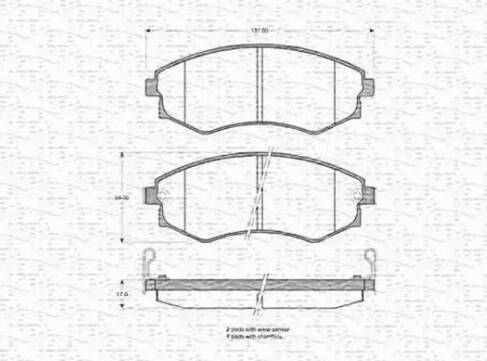 Magneti Marelli 363702160974 - Тормозные колодки, дисковые, комплект unicars.by