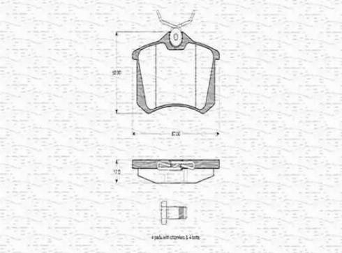 Magneti Marelli 363702160433 - Тормозные колодки, дисковые, комплект unicars.by