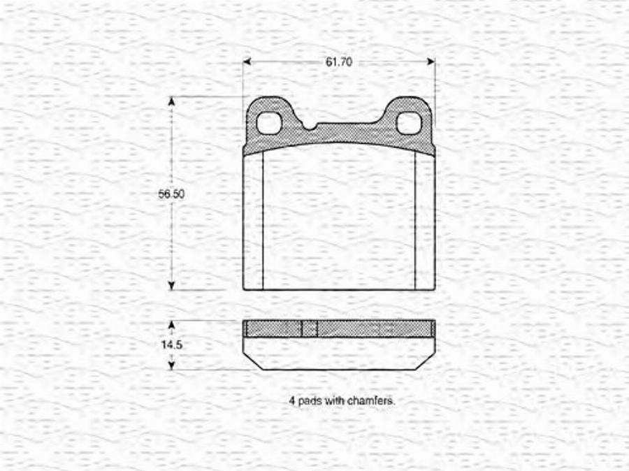 Magneti Marelli 363702160596 - Тормозные колодки, дисковые, комплект unicars.by