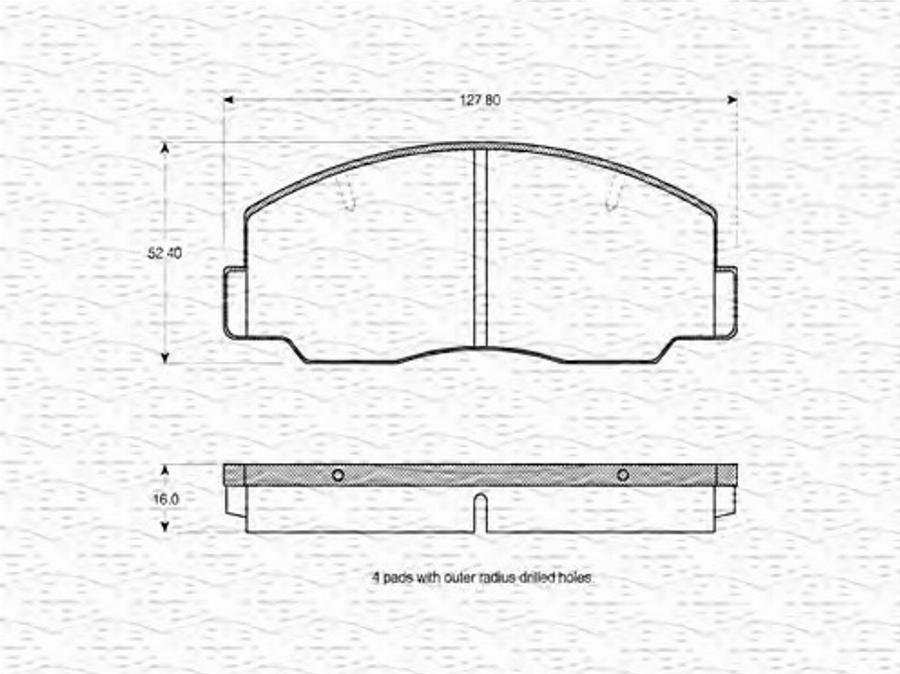 Magneti Marelli 363702160559 - Тормозные колодки, дисковые, комплект unicars.by