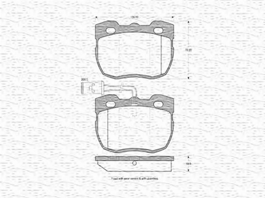 Magneti Marelli 363702160558 - Тормозные колодки, дисковые, комплект unicars.by