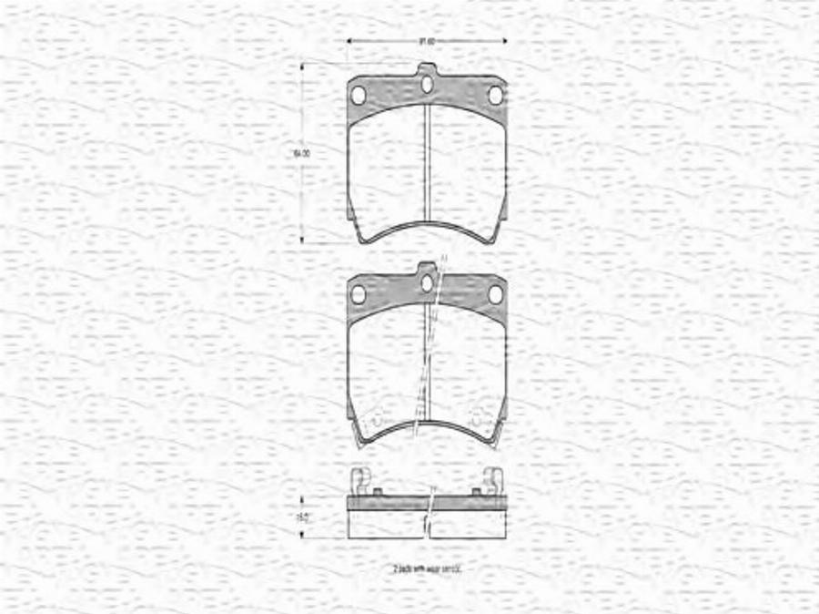 Magneti Marelli 363702160521 - Тормозные колодки, дисковые, комплект unicars.by