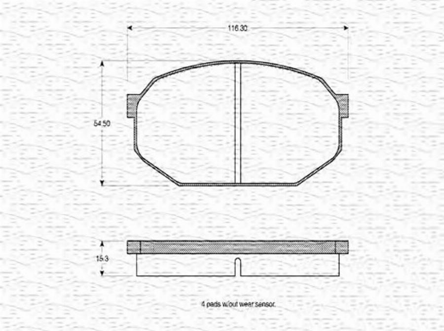 Magneti Marelli 363702160691 - Тормозные колодки, дисковые, комплект unicars.by