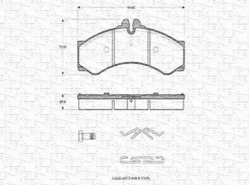 Magneti Marelli 363702160646 - Тормозные колодки, дисковые, комплект unicars.by