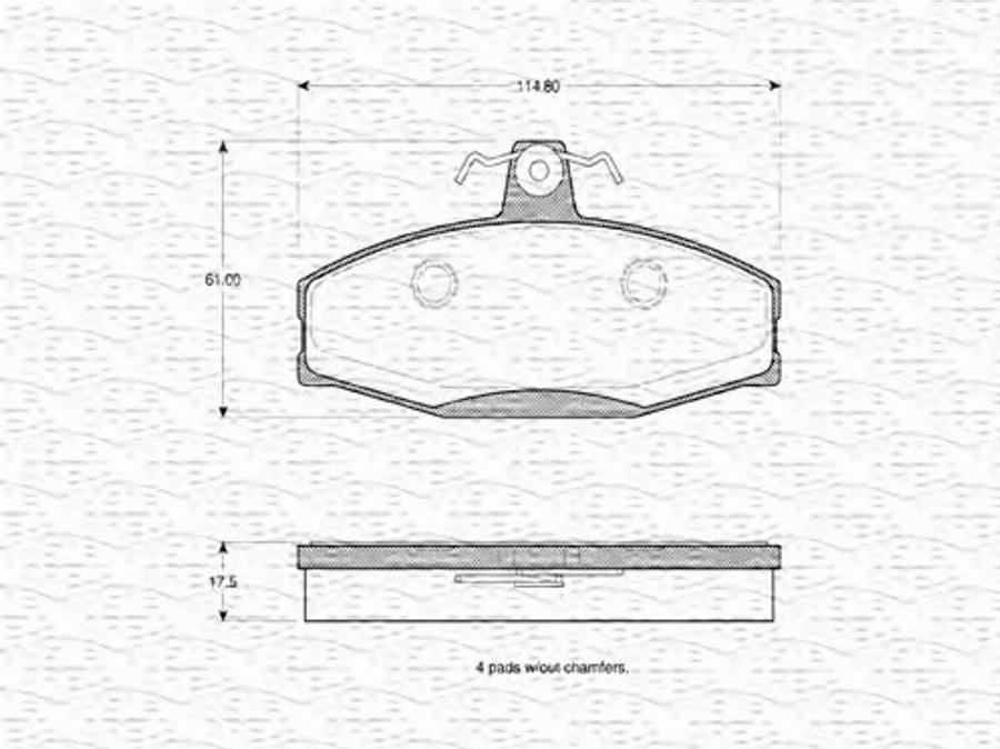 Magneti Marelli 363702160641 - Тормозные колодки, дисковые, комплект unicars.by