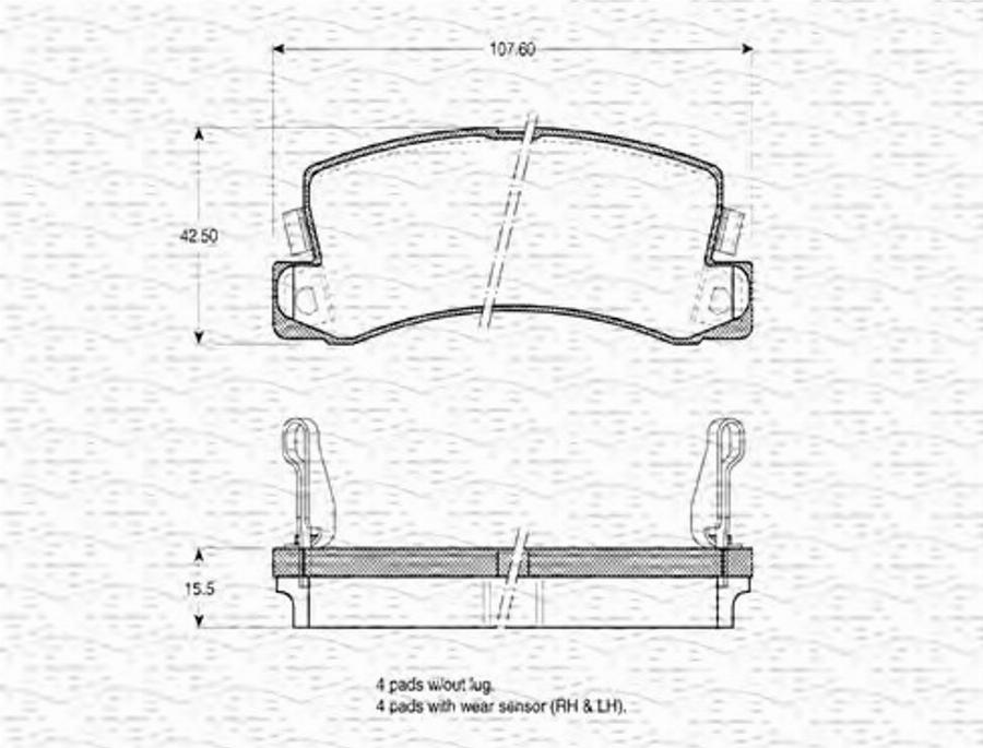 Magneti Marelli 363702160601 - Тормозные колодки, дисковые, комплект unicars.by