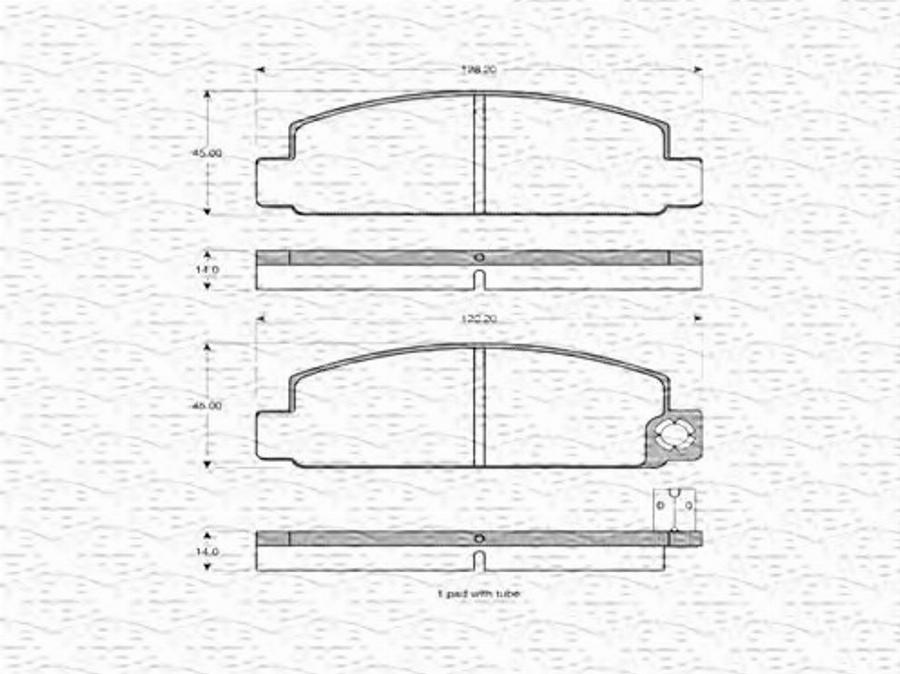 Magneti Marelli 363702160687 - Тормозные колодки, дисковые, комплект unicars.by