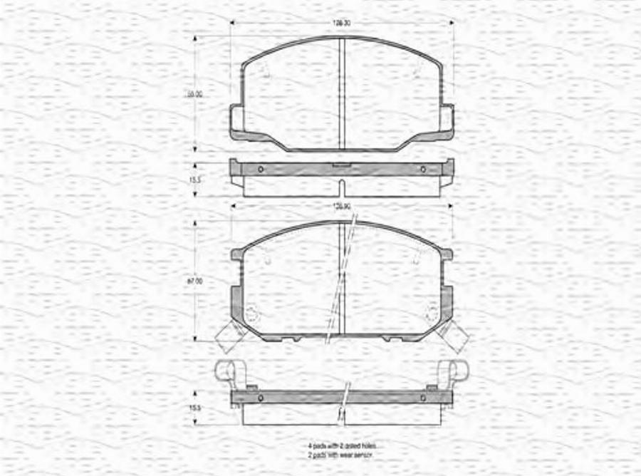 Magneti Marelli 363702160620 - Тормозные колодки, дисковые, комплект unicars.by