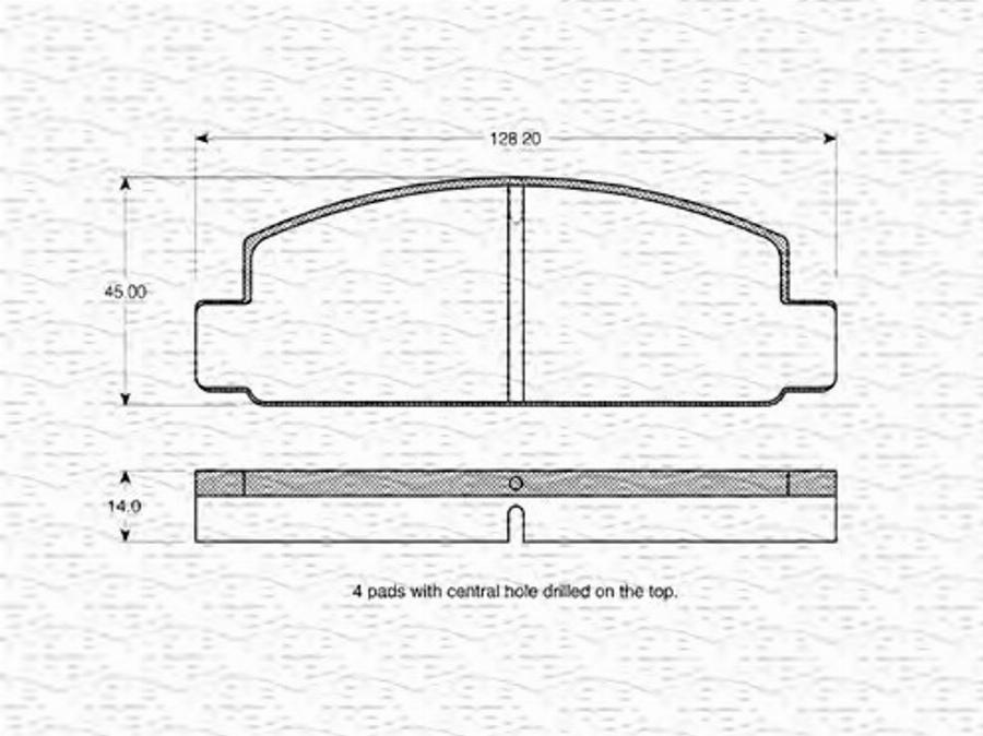 Magneti Marelli 363702160674 - Тормозные колодки, дисковые, комплект unicars.by