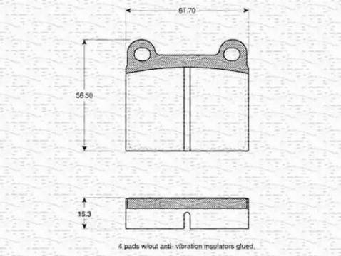 Magneti Marelli 363702160097 - Тормозные колодки, дисковые, комплект unicars.by