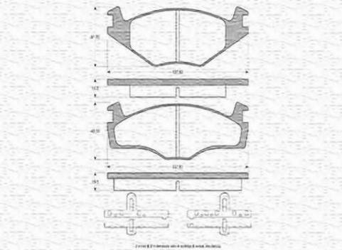 Magneti Marelli 363702160010 - Тормозные колодки, дисковые, комплект unicars.by