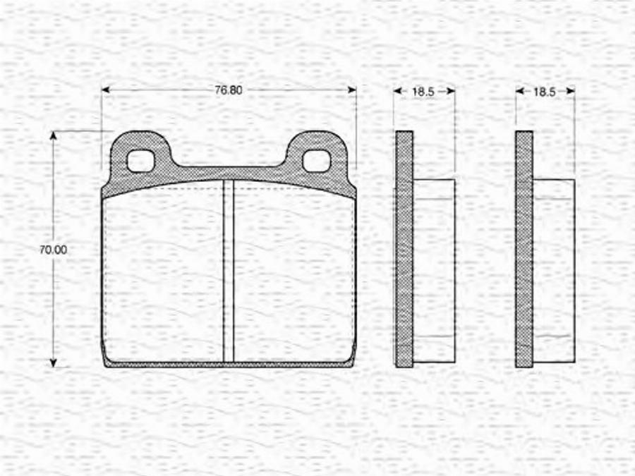 Magneti Marelli 363702160013 - Тормозные колодки, дисковые, комплект unicars.by