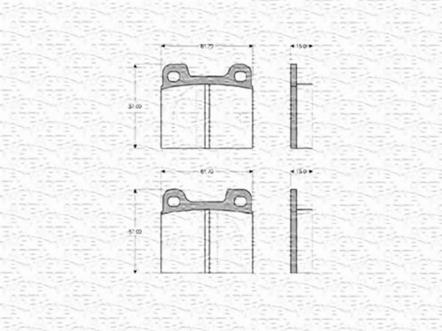 Magneti Marelli 363702160101 - Тормозные колодки, дисковые, комплект unicars.by