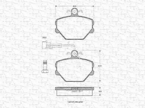 Magneti Marelli 363702160184 - Тормозные колодки, дисковые, комплект unicars.by