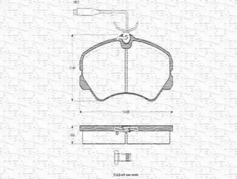 Magneti Marelli 363702160183 - Тормозные колодки, дисковые, комплект unicars.by