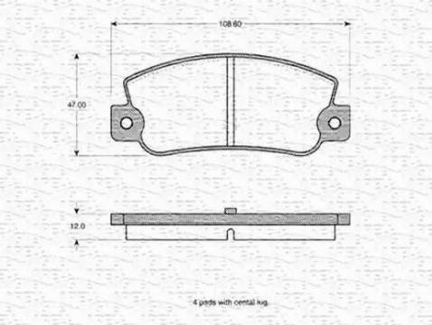 Magneti Marelli 363702160179 - Тормозные колодки, дисковые, комплект unicars.by