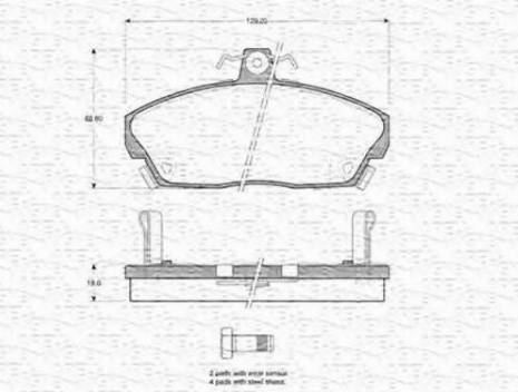 Magneti Marelli 363702160859 - Тормозные колодки, дисковые, комплект unicars.by