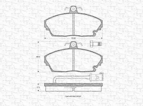 Magneti Marelli 363702160855 - Тормозные колодки, дисковые, комплект unicars.by