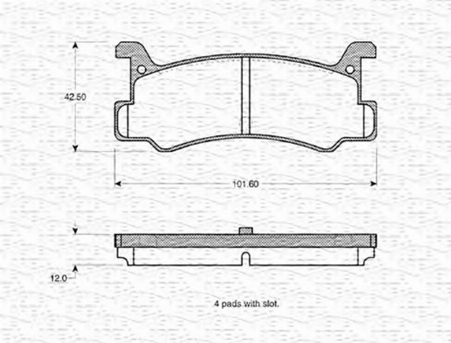 Magneti Marelli 363702160817 - Тормозные колодки, дисковые, комплект unicars.by