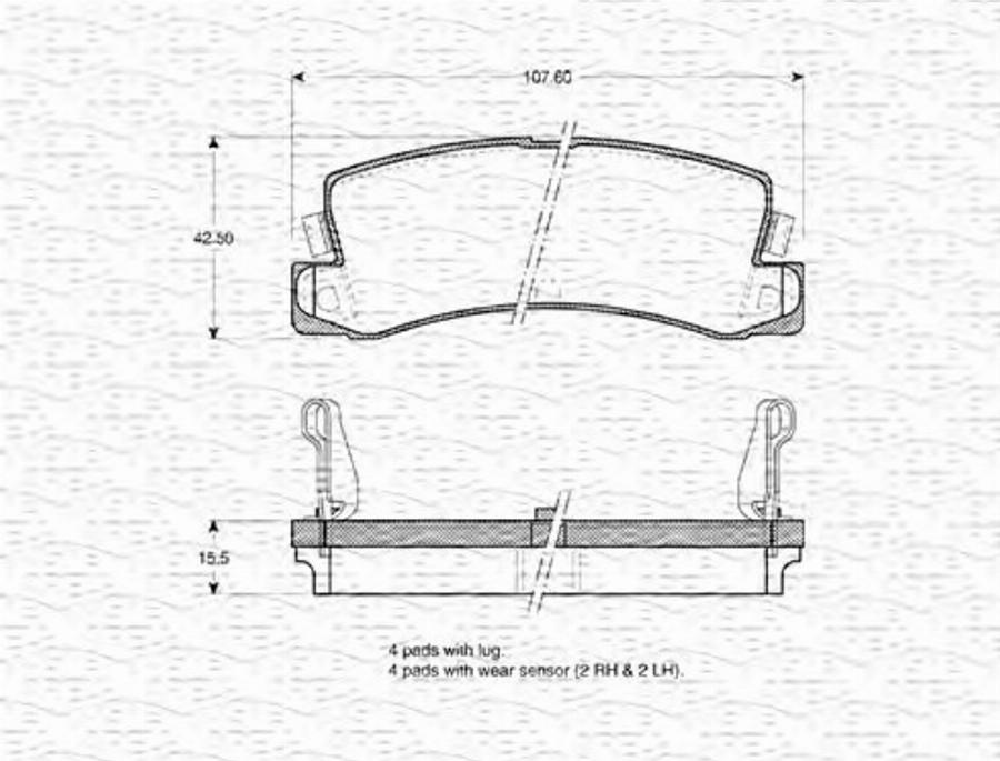 Magneti Marelli 363702160885 - Тормозные колодки, дисковые, комплект unicars.by