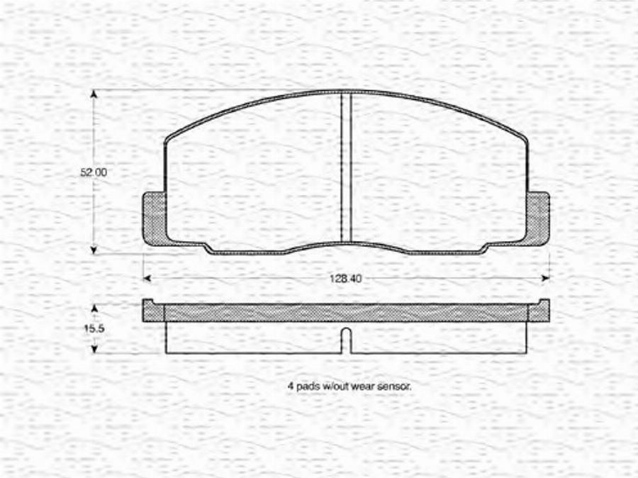 Magneti Marelli 363702160826 - Тормозные колодки, дисковые, комплект unicars.by