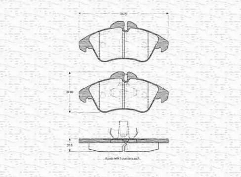 Magneti Marelli 363702160394 - Тормозные колодки, дисковые, комплект unicars.by