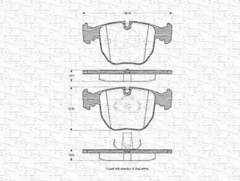 Magneti Marelli 363702160368 - Тормозные колодки, дисковые, комплект unicars.by