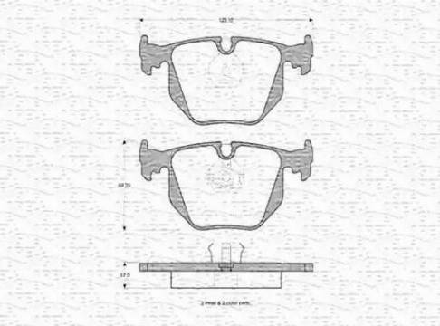 Magneti Marelli 363702160367 - Тормозные колодки, дисковые, комплект unicars.by