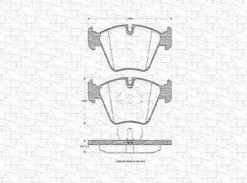 Magneti Marelli 430216170307 - Тормозные колодки, дисковые, комплект unicars.by