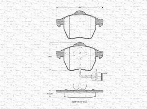 Magneti Marelli 363702160311 - Тормозные колодки, дисковые, комплект unicars.by