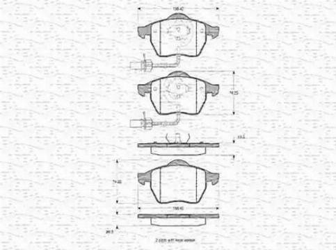 Magneti Marelli 363702160313 - Тормозные колодки, дисковые, комплект unicars.by