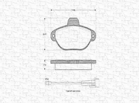 Magneti Marelli 363702160298 - Тормозные колодки, дисковые, комплект unicars.by