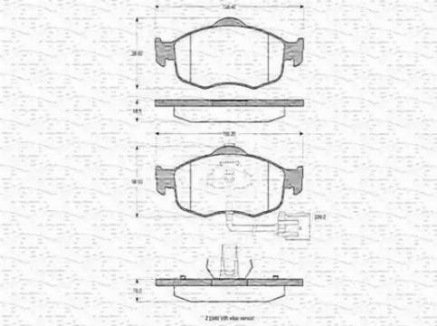 Magneti Marelli 430216170265 - Тормозные колодки, дисковые, комплект unicars.by