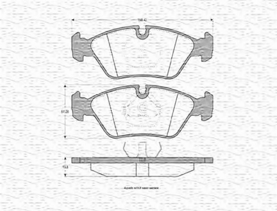 Magneti Marelli 363702160203 - Тормозные колодки, дисковые, комплект unicars.by