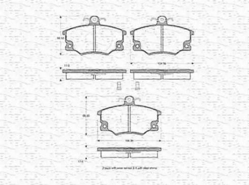 Magneti Marelli 363702160230 - Тормозные колодки, дисковые, комплект unicars.by