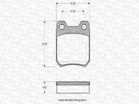 Magneti Marelli 363702160270 - Тормозные колодки, дисковые, комплект unicars.by