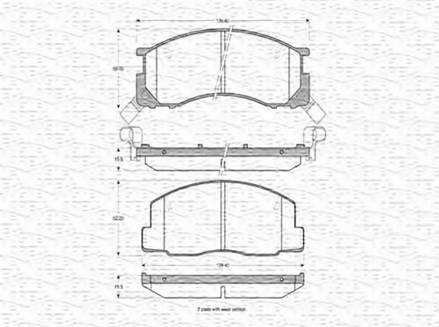 Magneti Marelli 363702160747 - Тормозные колодки, дисковые, комплект unicars.by