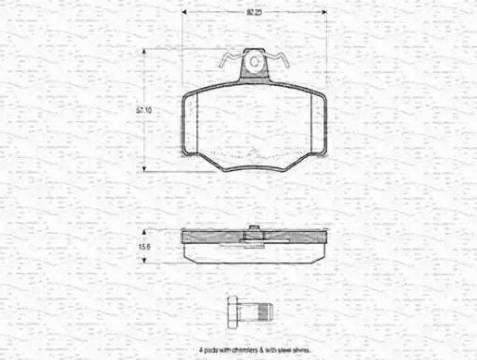 Magneti Marelli 363702160753 - Тормозные колодки, дисковые, комплект unicars.by