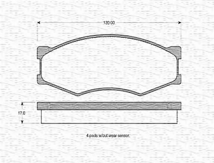 Magneti Marelli 363702160785 - Тормозные колодки, дисковые, комплект unicars.by