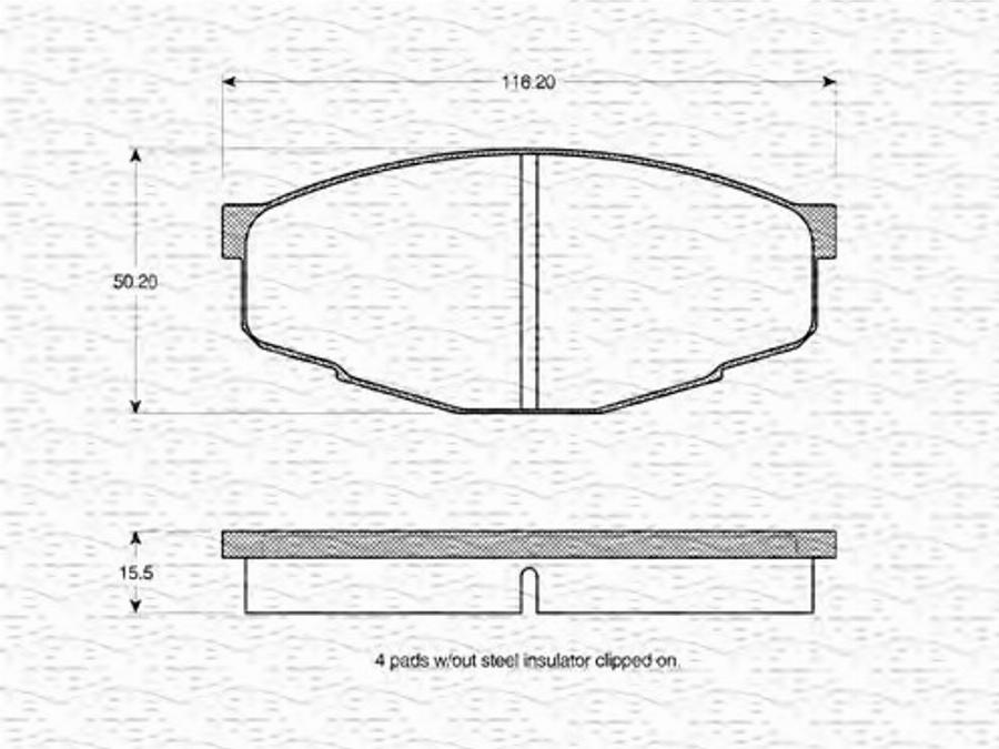 Magneti Marelli 363702160734 - Тормозные колодки, дисковые, комплект unicars.by